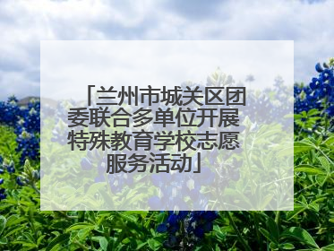 兰州市城关区团委联合多单位开展特殊教育学校志愿服务活动