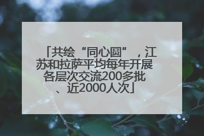 共绘“同心圆”，江苏和拉萨平均每年开展各层次交流200多批、近2000人次