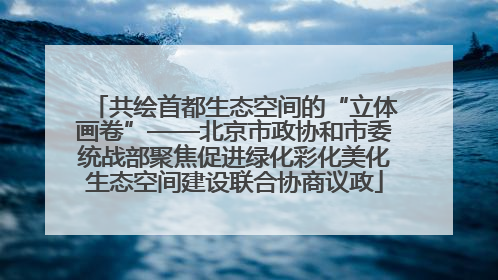 共绘首都生态空间的“立体画卷”——北京市政协和市委统战部聚焦促进绿化彩化美化生态空间建设联合协商议政