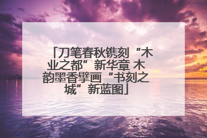 刀笔春秋镌刻“木业之都”新华章 木韵墨香擘画“书刻之城”新蓝图