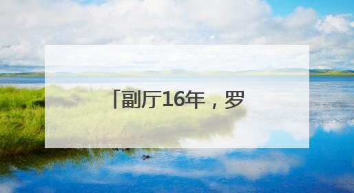 副厅16年，罗试坚职务调整