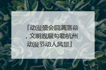动漫盛会圆满落幕，文明观展勾勒杭州动漫节动人风景