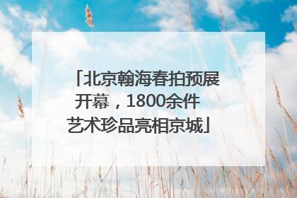 北京翰海春拍预展开幕，1800余件艺术珍品亮相京城