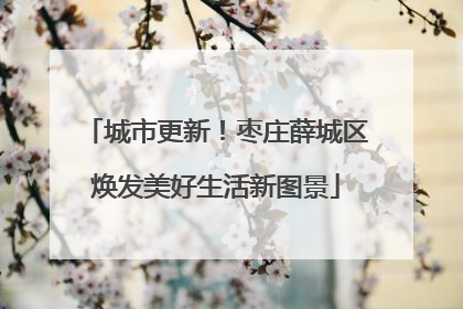 城市更新！枣庄薛城区焕发美好生活新图景