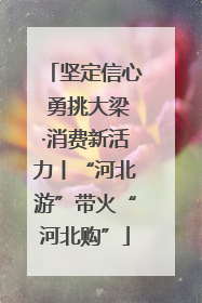 坚定信心 勇挑大梁·消费新活力丨“河北游”带火“河北购”