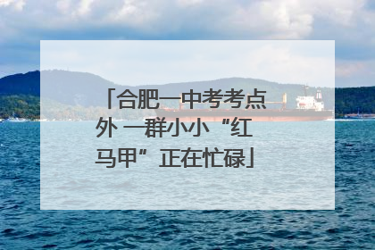 合肥一中考考点外 一群小小“红马甲”正在忙碌