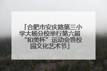 合肥市安庆路第三小学大杨分校举行第六届“和美杯”运动会暨校园文化艺术节