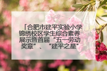 合肥市建平实验小学锦绣校区学生综合素养展示暨首届“五一劳动奖章”、“建平之星”颁奖典礼圆满举办