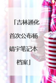 吉林通化首次公布杨靖宇笔记本档案