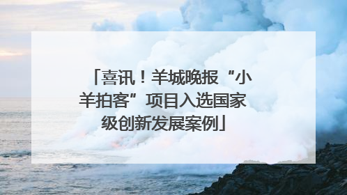 喜讯！羊城晚报“小羊拍客”项目入选国家级创新发展案例