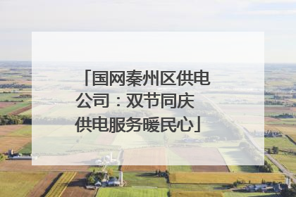 国网秦州区供电公司：双节同庆 供电服务暖民心