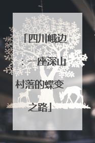 四川峨边：一座深山村落的蝶变之路