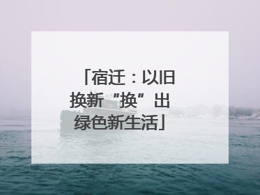 宿迁：以旧换新“换”出绿色新生活