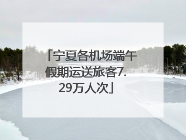宁夏各机场端午假期运送旅客7.29万人次