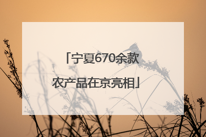 宁夏670余款农产品在京亮相