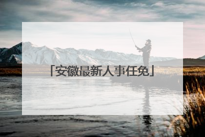 安徽最新人事任免