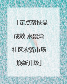 定点帮扶显成效 水景湾社区农贸市场焕新升级