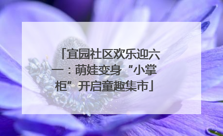 宜园社区欢乐迎六一：萌娃变身“小掌柜”开启童趣集市