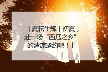 夏耘生辉｜初夏，赴一场“西瓜之乡”的清凉邀约吧！