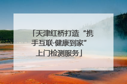 天津红桥打造“携手互联·健康到家”上门检测服务