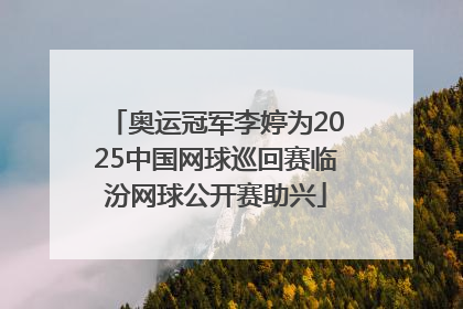奥运冠军李婷为2025中国网球巡回赛临汾网球公开赛助兴