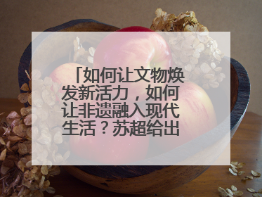 如何让文物焕发新活力，如何让非遗融入现代生活？苏超给出一个很好启示