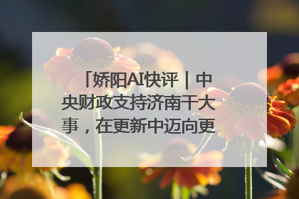娇阳AI快评｜中央财政支持济南干大事，在更新中迈向更“新”的未来
