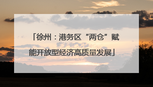 徐州：港务区“两仓”赋能开放型经济高质量发展