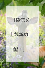 微信又上线新功能！