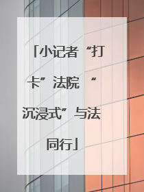 小记者“打卡”法院 “沉浸式”与法同行