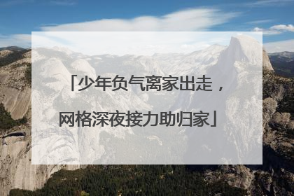 少年负气离家出走，网格深夜接力助归家