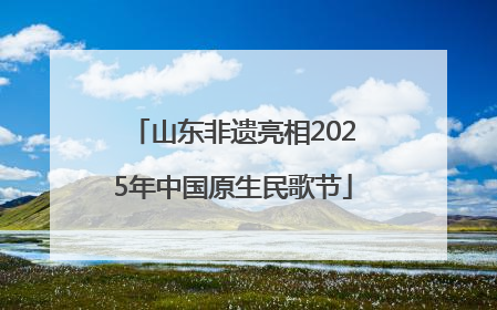 山东非遗亮相2025年中国原生民歌节