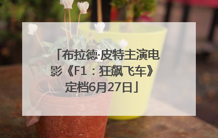 布拉德·皮特主演电影《F1：狂飙飞车》定档6月27日