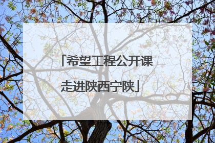 希望工程公开课走进陕西宁陕