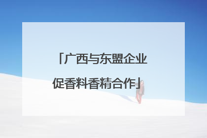 广西与东盟企业促香料香精合作