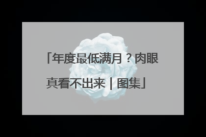 年度最低满月？肉眼真看不出来｜图集