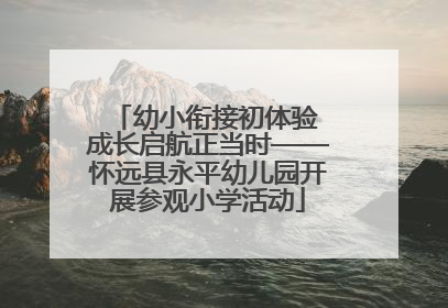 幼小衔接初体验 成长启航正当时——怀远县永平幼儿园开展参观小学活动