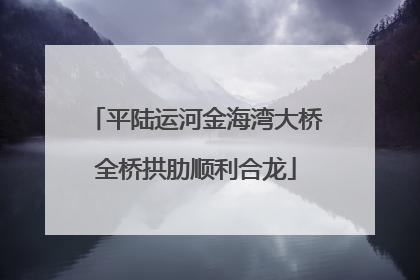 平陆运河金海湾大桥全桥拱肋顺利合龙