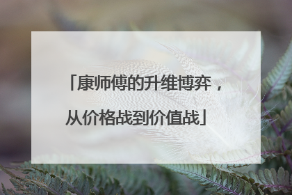 康师傅的升维博弈，从价格战到价值战