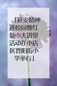 延安精神进校园暨红领巾大讲堂活动在小店区晋阳街小学举行