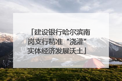 建设银行哈尔滨南岗支行精准“浇灌”实体经济发展沃土