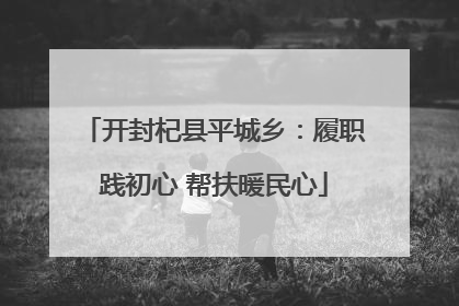 开封杞县平城乡：履职践初心 帮扶暖民心