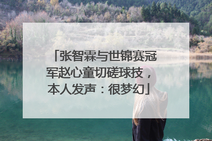 张智霖与世锦赛冠军赵心童切磋球技，本人发声：很梦幻