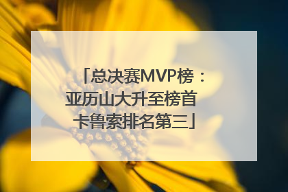 总决赛MVP榜：亚历山大升至榜首 卡鲁索排名第三