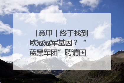 意甲｜终于找到欧冠冠军基因？“蓝黑军团”聘请国米名宿齐沃执教