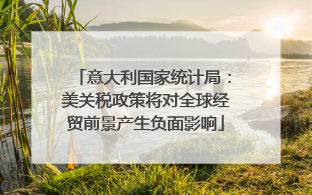 意大利国家统计局：美关税政策将对全球经贸前景产生负面影响