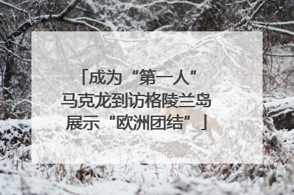成为“第一人” 马克龙到访格陵兰岛展示“欧洲团结”