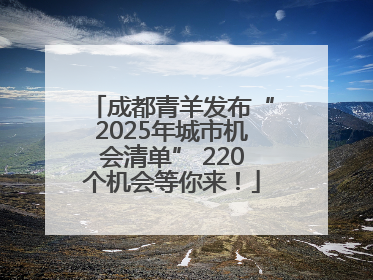 成都青羊发布“2025年城市机会清单” 220个机会等你来！