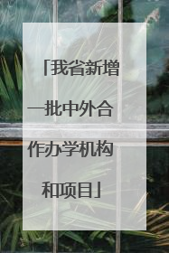 我省新增一批中外合作办学机构和项目