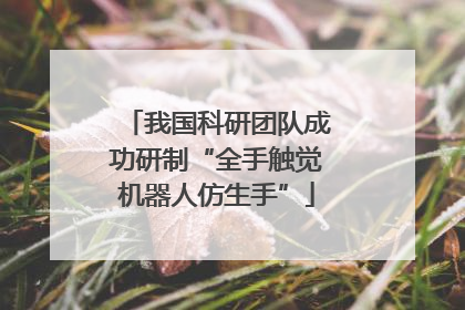 我国科研团队成功研制“全手触觉机器人仿生手”